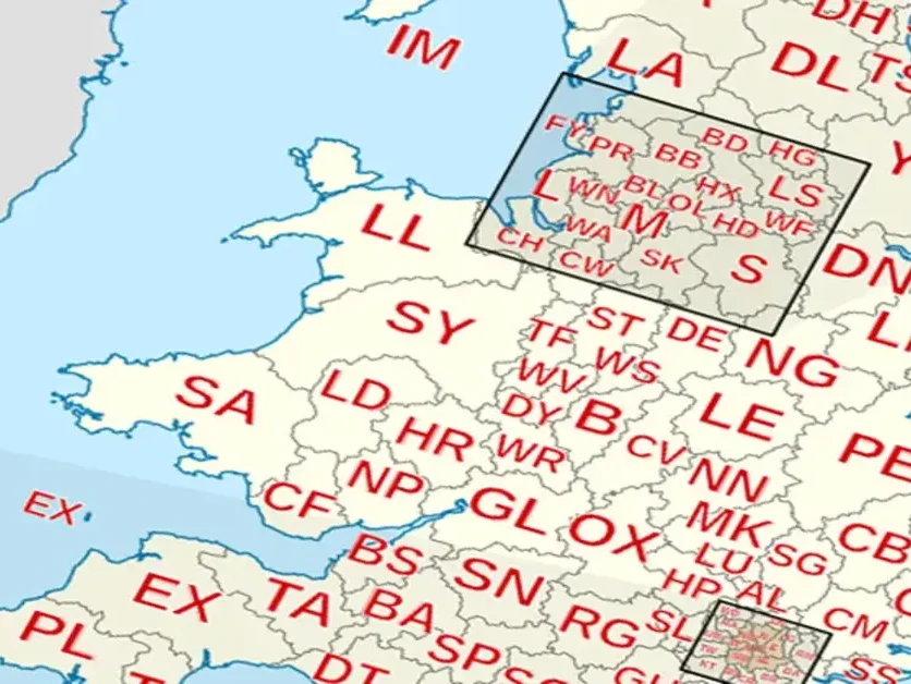 Postcode Areas UK